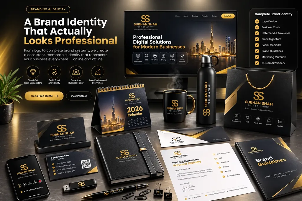 Professional branding and identity design services in Dubai UAE